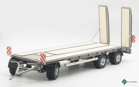 FM 3-Achs-Tiefladeanhänger mit flachem Plateau 1:14